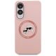 3. Karl Lagerfeld Silicone Nauble Heads And Circle MagSafe Case for Samsung Galaxy S25 Edge - Pink