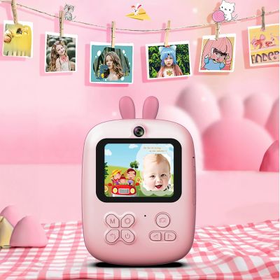 12. Mini Thermal Printer for Kids with Camera and Camcorder - Pink