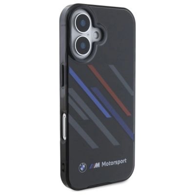 4. BMW Motosport IML Random Stripes iPhone 16 Plus Case - Black
