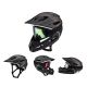 9. Wozinsky full-face bicycle helmet with removable visor, lightweight, L - black