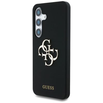 2. Guess Silicone Big 4G Logo Bottom Script case for Samsung Galaxy S25 - black