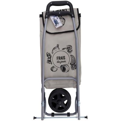 7. TROLLEY SHOPPING BAG ON WHEELS WITH FRAME 25L GRAY