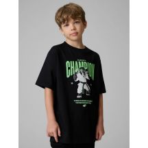 Boy's loose T-shirt with print 4F 4FJRSS26TTSHM3831-20S