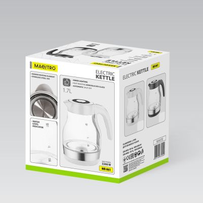9. Electric glass kettle 2200W MR-061-BLACK MAESTRO