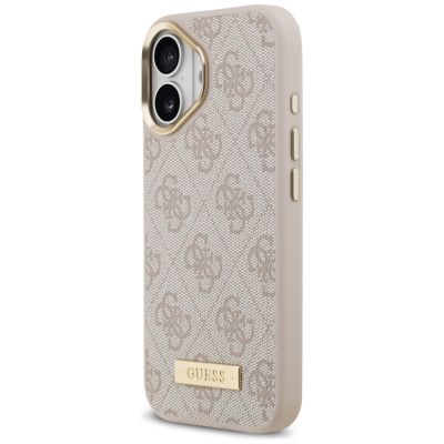 2. Guess 4G Logo Plate MagSafe Case for iPhone 17 - Pink