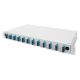 2. FO patch panel without faceplate 19'' 1U, sliding, PG13.5 and PG16 gland, ties/holders, gray