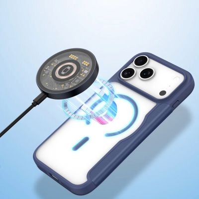 9. Dux Ducis Skin X Pro iPhone 17 Pro Case with Wallet, MagSafe Compatible - Blue