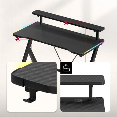 7. Huzaro Hero 1.9 RGB Black Desk