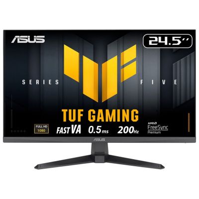 15. ASUS TUF Gaming Series 5 - VG257Q5A Gaming Monitor – 24.5-inch, Full HD(1920x1080), 200Hz, ELMB SYNC, 0.5ms GTG (min.), Stereo speaker, DisplayWidget Center, Gaming AI, FreeSync Premium