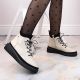 3. Filippo W PAW482 beige insulated leather platform ankle boots