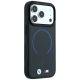4. BMW M Kevlar Blue Print Ring Metal Logo MagSafe Case for iPhone 18 Pro / 17 Pro - Black