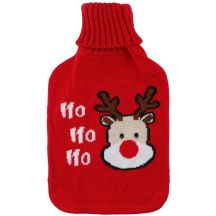 RUBBER HOT WATER BOTTLE IN ALPINA CASE 1.7L RED