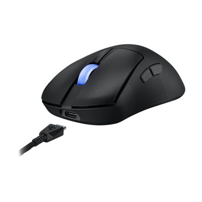 7. ASUS ROG Keris II Ace Wireless AimPoint Black Gaming Mouse Right Side RF Wireless + Bluetooth + USB Type-A Optical 42000 DPI