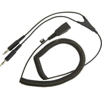 Jabra Cable QD auf 2x3.5 mm Klinke, spiral, 0.5-2m