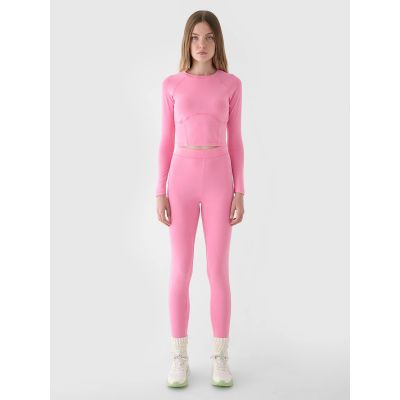 2. Longsleeve cropped smooth women's 4F 4FRAW24TLONF503-54S