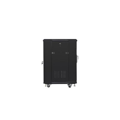 8. Lanberg FF01-6615-12B Rack Cabinet (15U; 19''; 848mm / 600mm / 600 mm; floor-standing; Glass; 800 kg; black)
