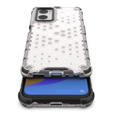 6. Honeycomb case armored cover with gel frame Oppo A76 / Oppo A36 / Realme 9i transparent