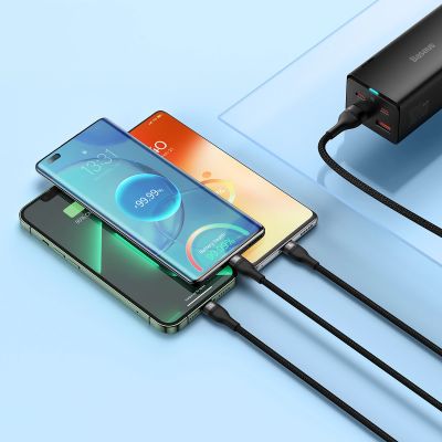 9. Baseus Flash Series II cable USB - USB Type C / Lightning / micro USB 100 W 1.2 m black (CASS030001)