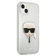 4. Karl Lagerfeld Glitter Karl's Head case for iPhone 13 mini - silver