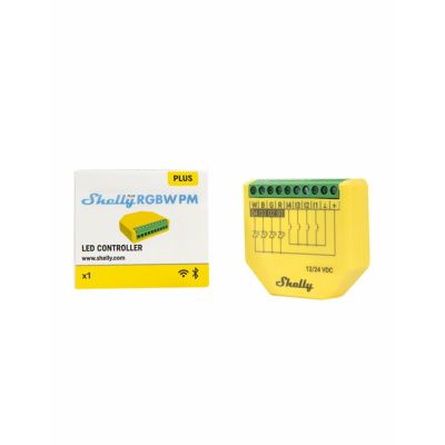 2. Shelly Plus RGBW PM Wireless Green, Yellow