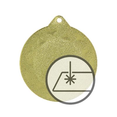 Medal with engraving on laminate