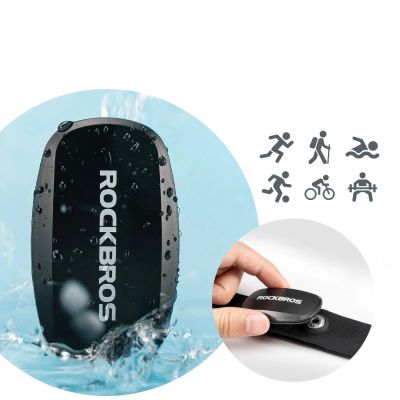 6. Rockbros HRM812 Bluetooth ANT+ IP67 Heart Rate Monitor Belt - Black