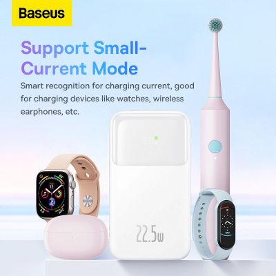 17. Baseus Comet Series powerbank with display 10000mAh 22.5W - white + USB-A - USB-C cable