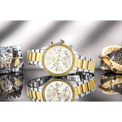 7. Giewont Sapphire Women's Watch Silver Gold GW3670-B4