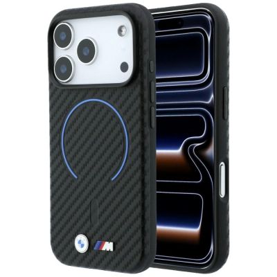 BMW M Carbon Printed Ring MagSafe Case for iPhone 17 Pro / 18 Pro - Black