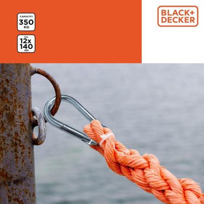 16. STEEL CARABINER 2 PCS BLACK + DECKER