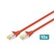 Digitus CAT 6A S/FTP Patch Cable, 10 Pack