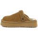 3. Women's leather insulated flip-flops on a camel platform, Big Star UU274696