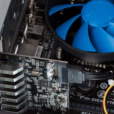 16. 7-Port USB 3.0 PCI-E Expansion Card for Desktop Chassis