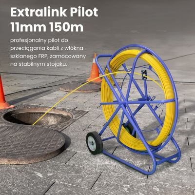 3. Extralink Pilot 11mm 150m | Pilot Cable Puller | FRP Fiberglass, Diameter 11mm, Length 150m, Yellow