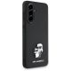 3. Karl Lagerfeld Saffiano Case w/ K&C Metal Logo for Samsung Galaxy A56 - Black