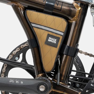 2. Rockbros Triangle Bike Frame Bag 0.3l - Brown