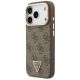 2. Guess 4G PU Triangle Logo & Stand Camera MagSafe Case for iPhone 18 Pro / 17 Pro – brown