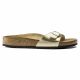 9. Birkenstock Madrid Birko-Flor Gold women's regular wide gold flip-flops (1016106)