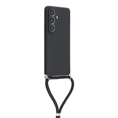2. Samsung Galaxy S26 Case with Fiber Lining and Crossbody Strap - Black