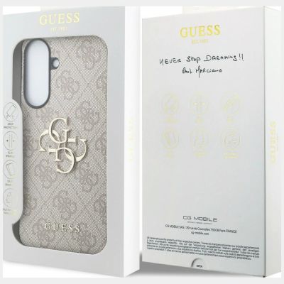 8. Guess Leather 4G Metal Logo Case for Samsung Galaxy A57 5G - Pink