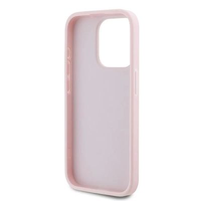 7. Karl Lagerfeld Diagonal Quilted Script case for iPhone 15 Pro - pink