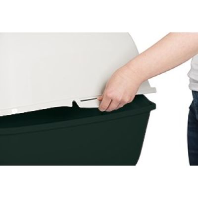3. ROTHO Bailey Black and White - cat litter box