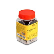 DeLOCK RJ45 modular plug with strain relief, Cat.6A, Cat.7 and anti-kink caps, set of 25
