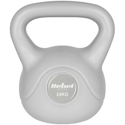 4. REBEL ACTIVE Bitumen Kettlebell 24 kg RBA-2322G-24 Grey