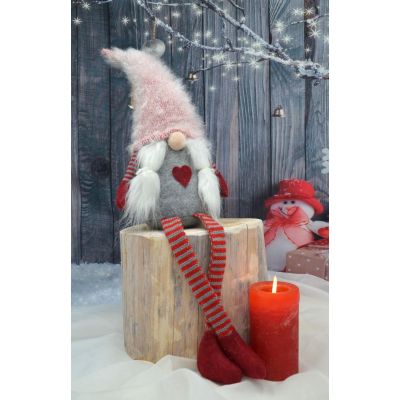 22. MRS. gnome with a fluffy hat 45+36cm