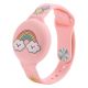 AirTag Case Wristband Silicone Wristband for Kids - Pink with Rainbow