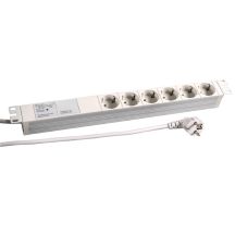 EFB 19" 1HE Steckdosenleiste 6 x CEE 7/3, with Gerätevollsch