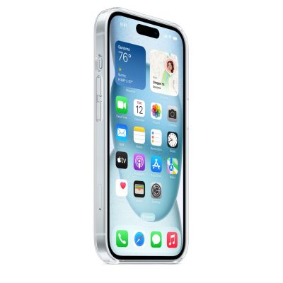 7. Apple - Back cover for mobile phone - MagSafe compatible - Polycarbonate - Transparent - for iPhone 15 (MXRK3ZM/A)