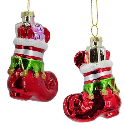 4. MICA Glass Moulded Bauble – Shoe and Bow