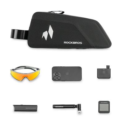 3. Rockbros AS-151 RideMate Waterproof Top Tube Bag - Black